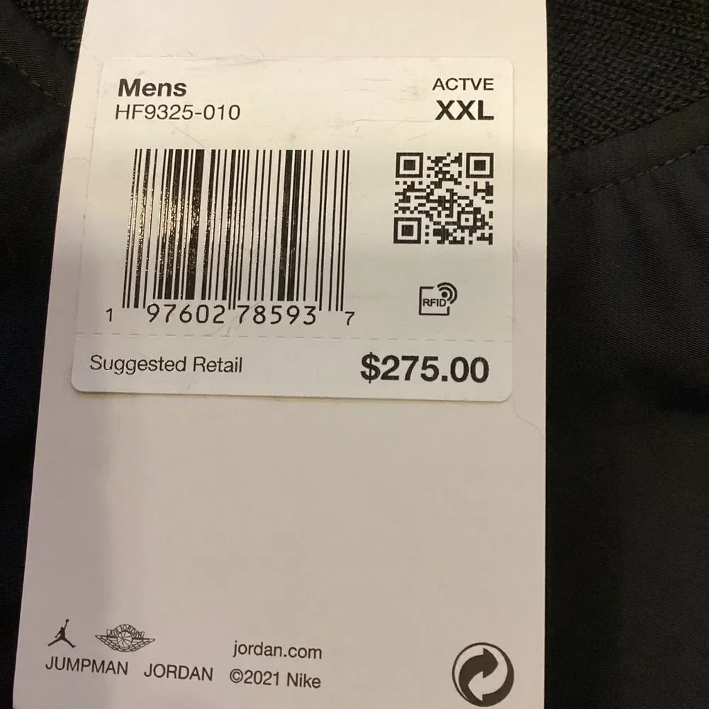 NWT Nike Air Jordan Essentials Renegade Bomber Jacket HF9325-010 $275 Sz XXL